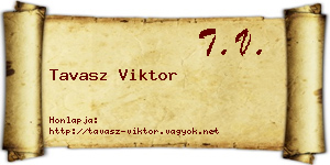 Tavasz Viktor névjegykártya