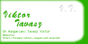 viktor tavasz business card